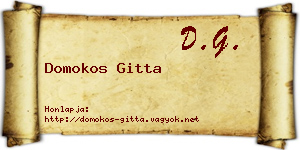 Domokos Gitta névjegykártya